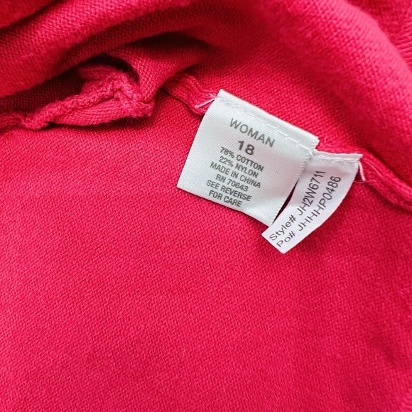 Plus Size XL 2-Piece Outfit Floral Linen Dress & Pink Cropped Jacket Set - Picture 15 of 16